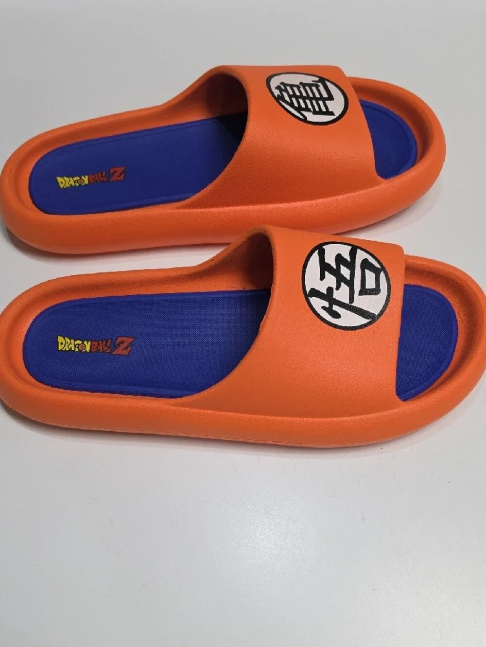Ground Up Dragon Ball Z Orange & Blue Comfort Slide Sandals - Size 13